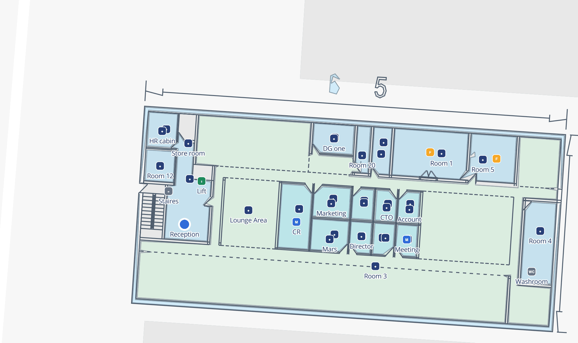 Live floor plan with team tracking